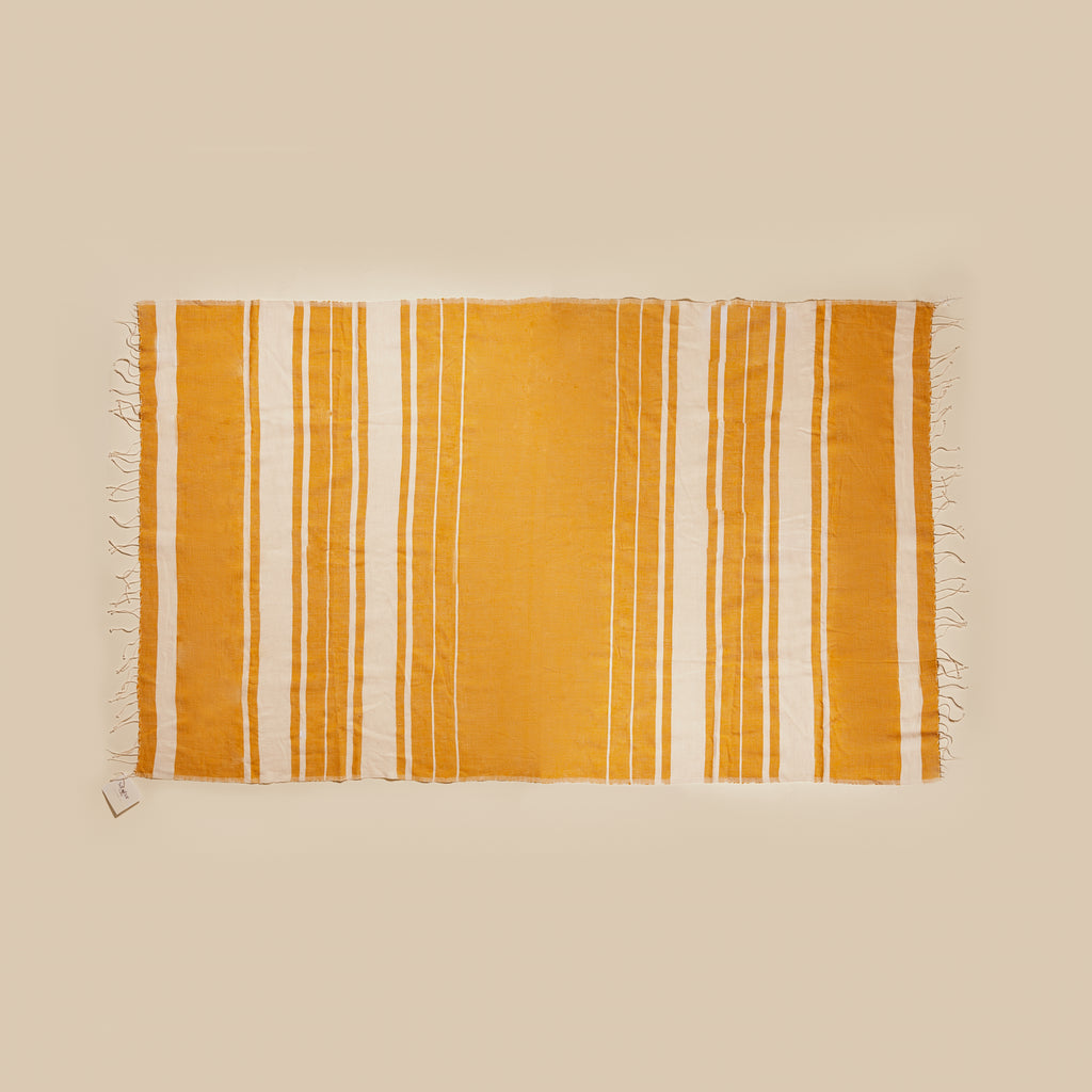 Tuch/Handtuch aus Äthiopien in Gelb und Weiß