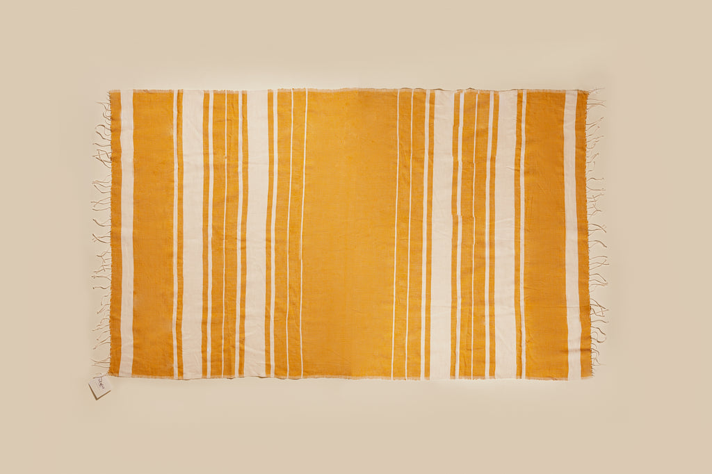 Tuch/Handtuch aus Äthiopien in Gelb und Weiß